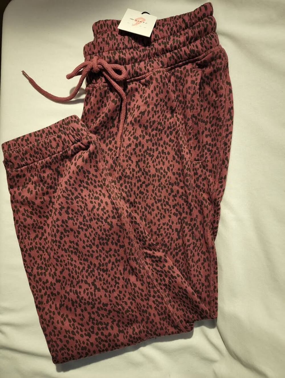 Maternity Sweat Pants by The Nines By Hatch - Berry Multi Colored-Small